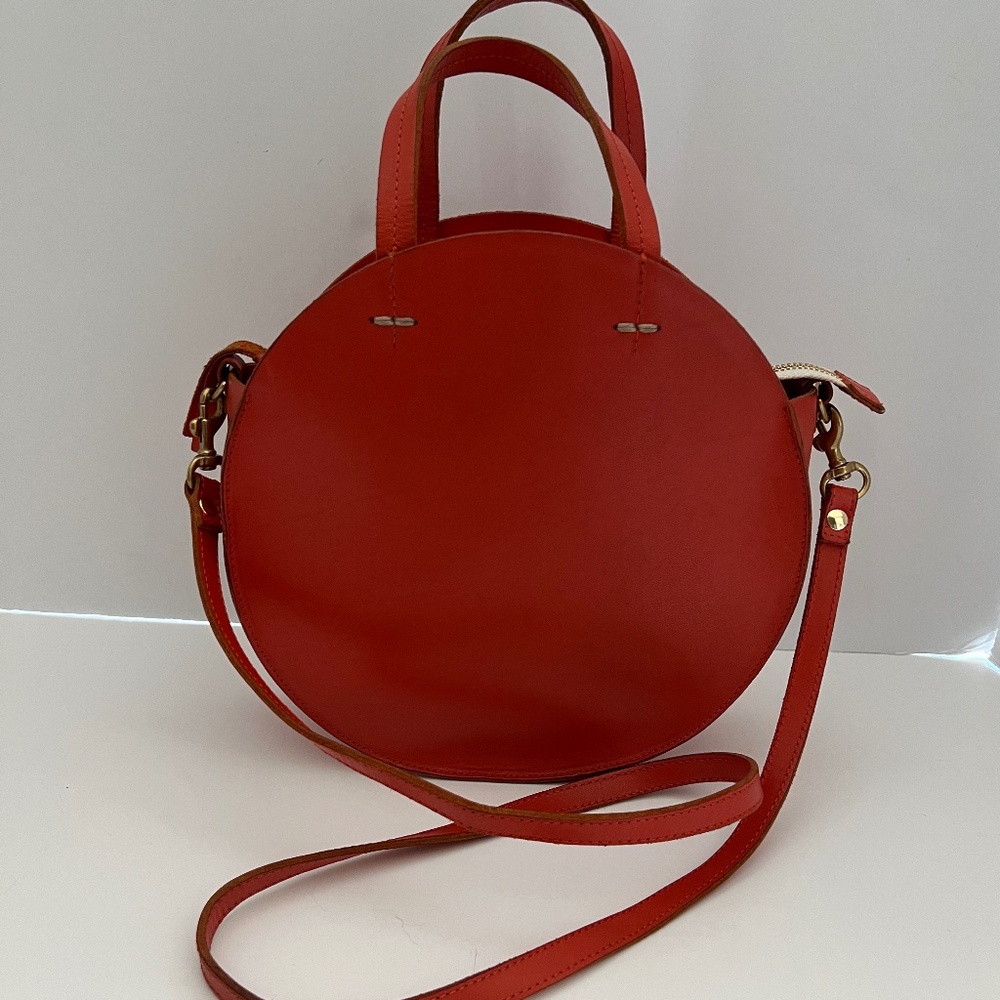 Clare V alistair circle bag red